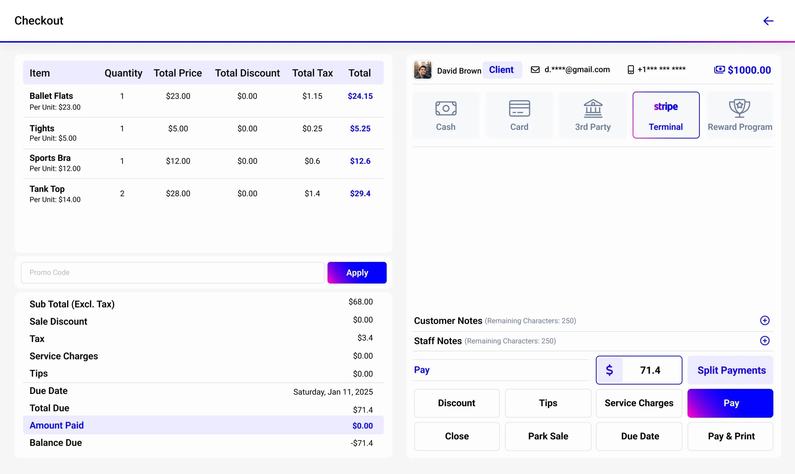 Dance Studio billing management system by Wellyx
