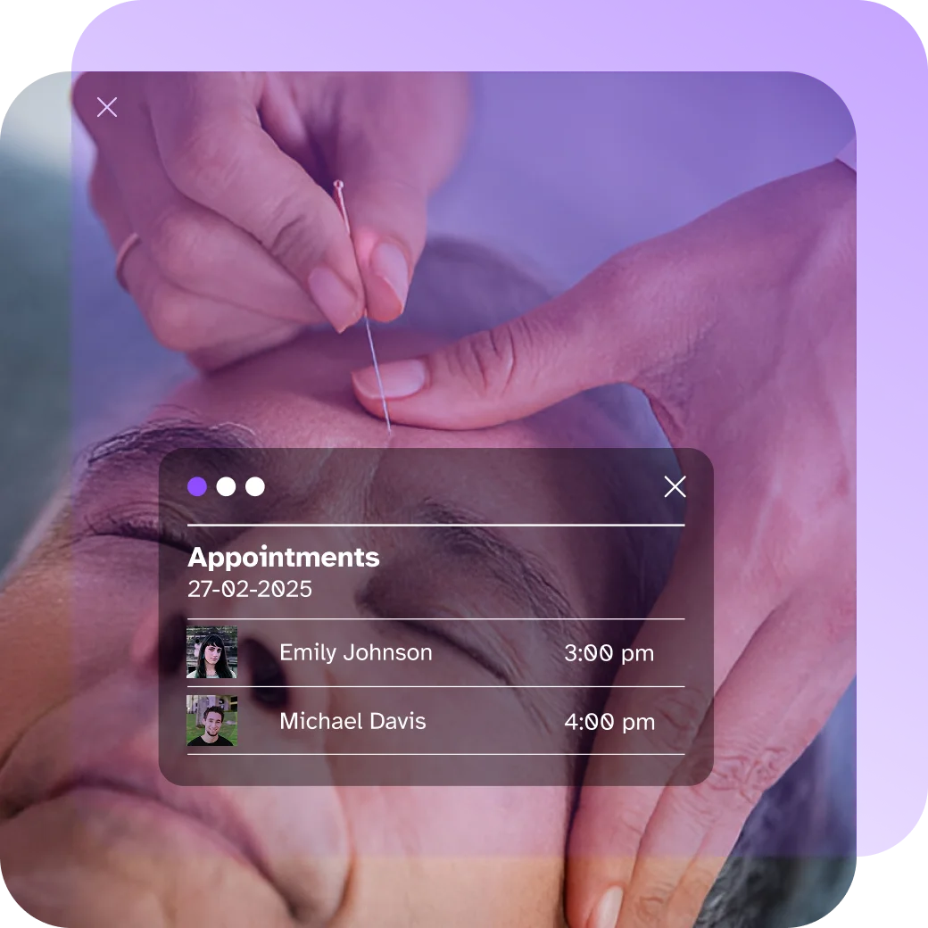 Acupuncture clinic reporting system