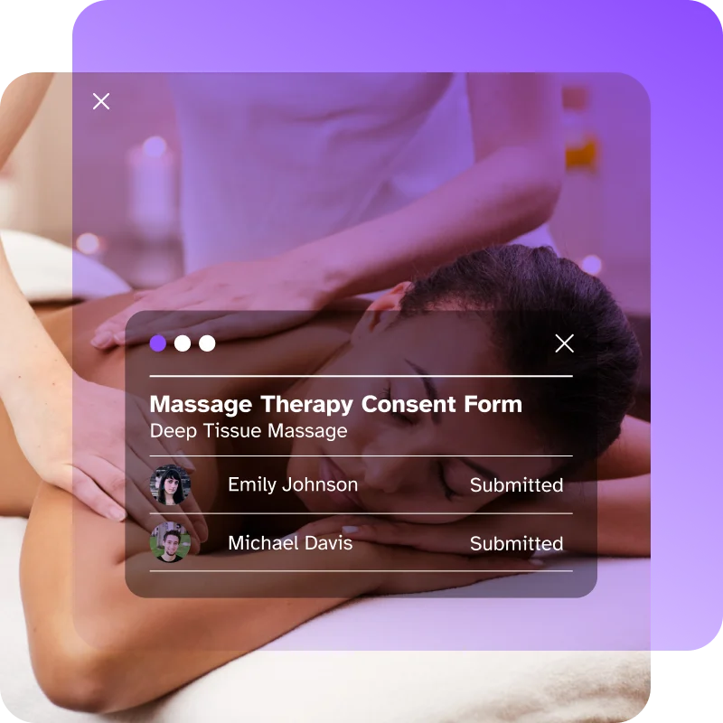 Massage therapy forms management