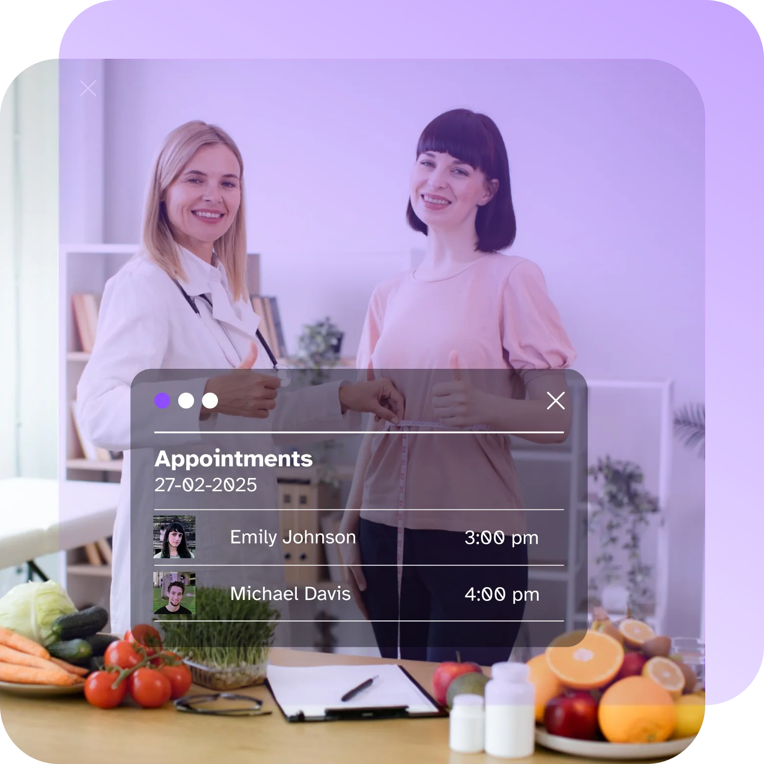 Nutritionist clinic reporting system