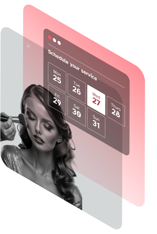 Scheduling software for makeup artists