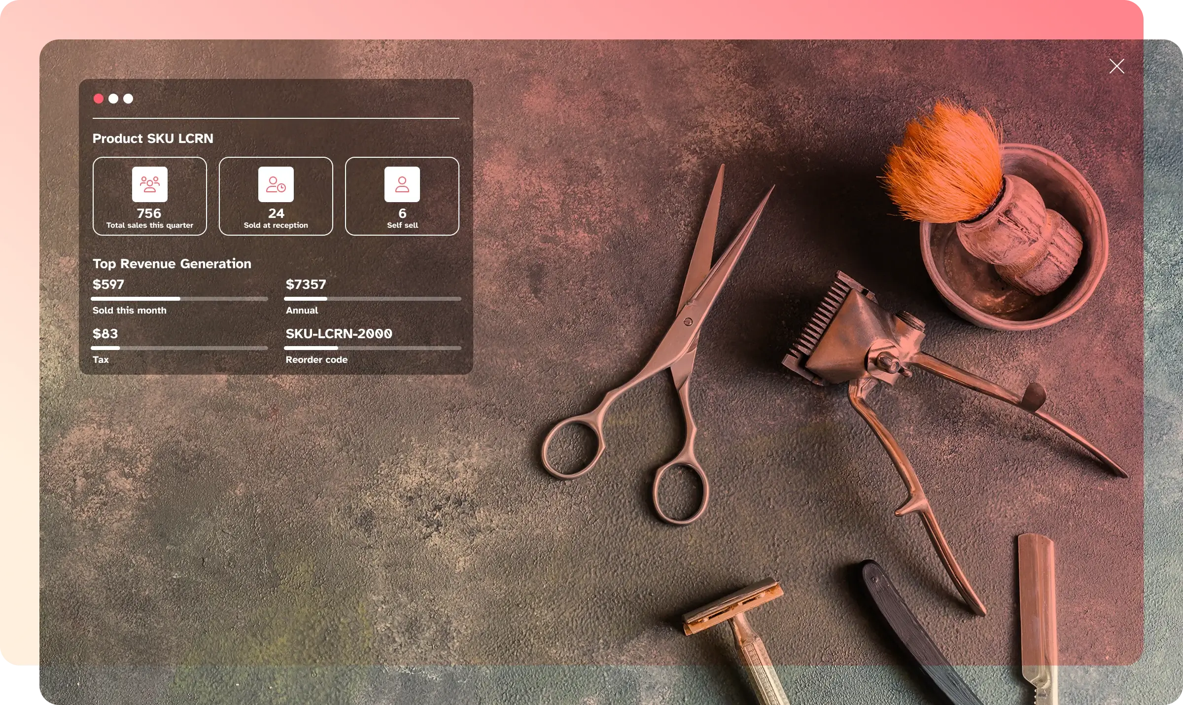 Barbershop inventory management system