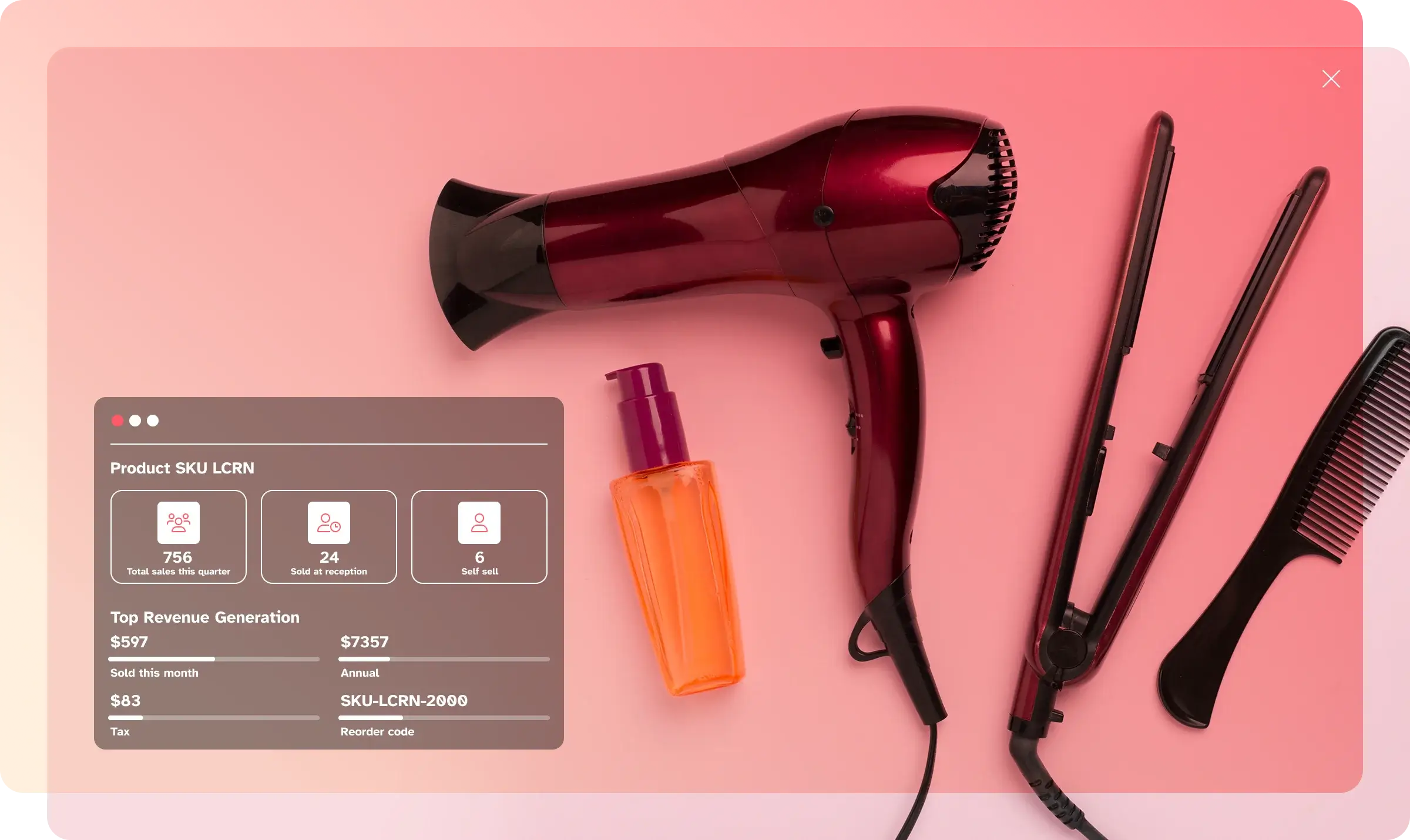 Hair salon inventory management system