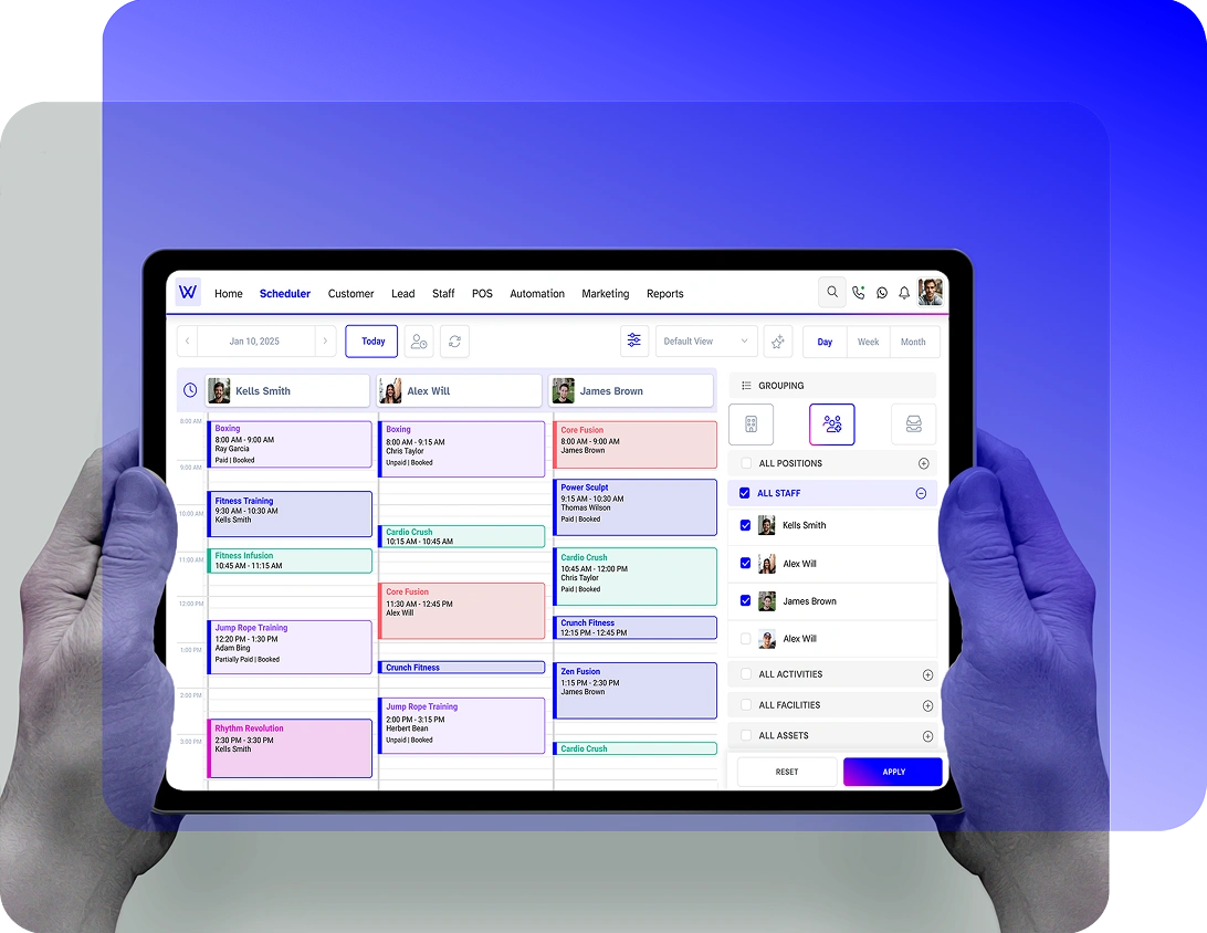 Seamless gym scheduling that’s quick and intuitive