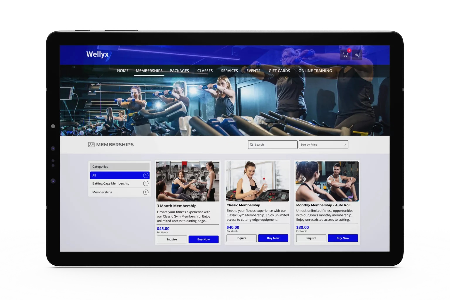 Wellyx gym membership upgrades