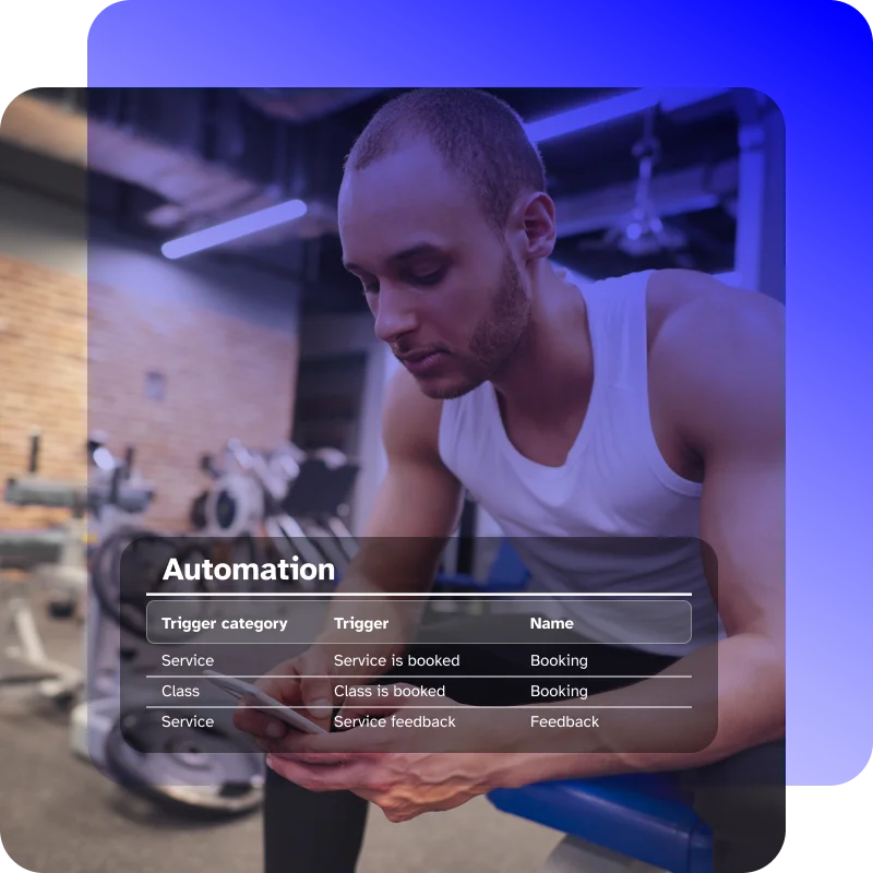 Class, service and booking reminders