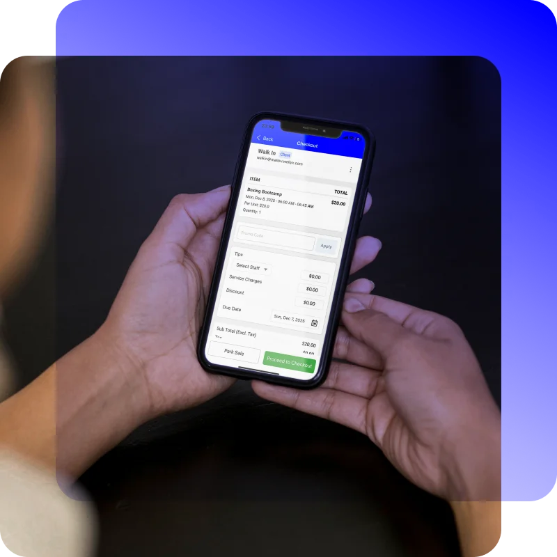 Frictionless checkout experience with Wellyx staff app