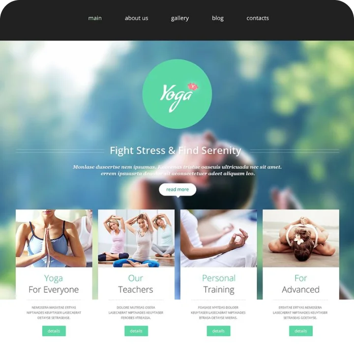 Wellyx yoga page theme
