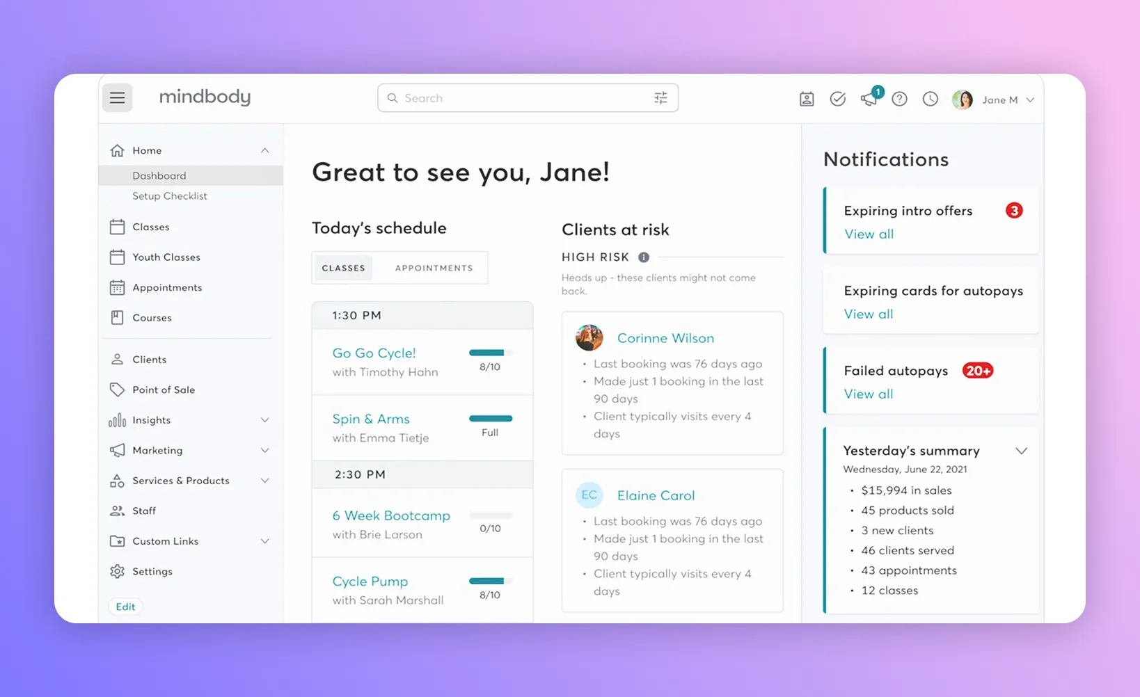 Mindbody best gym management software